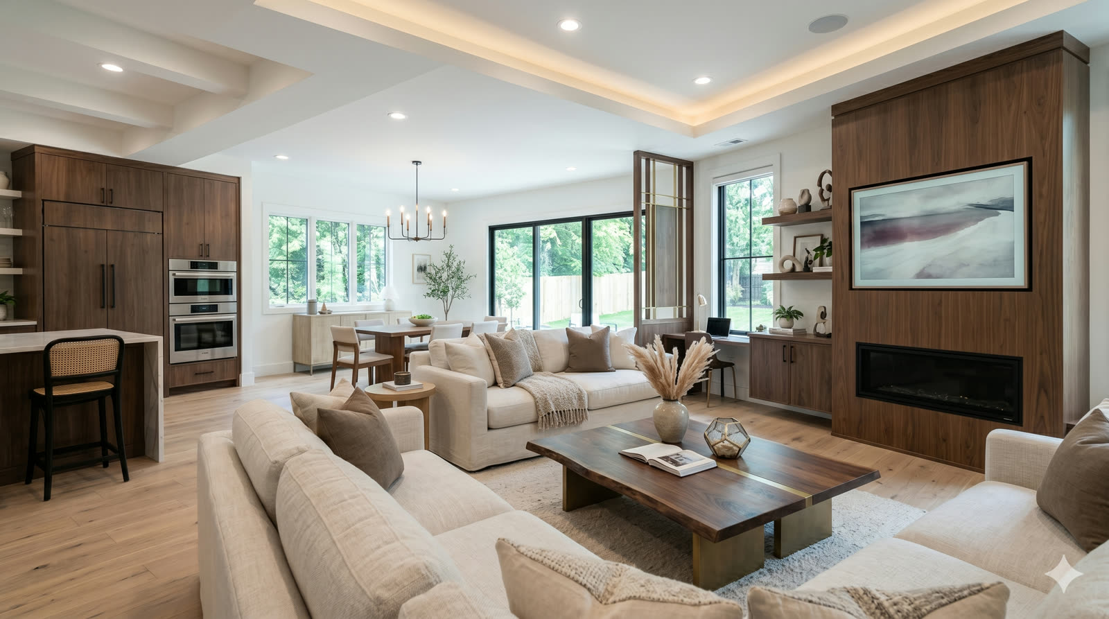 Bright open living room